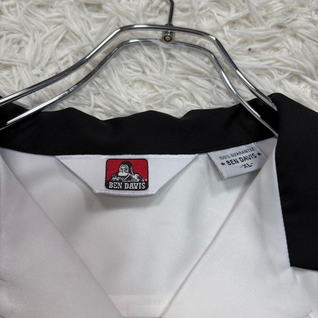 【ビッグサイズ】ベンデイビス ボーリングシャツ ホワイト&ブラック XLサイズ