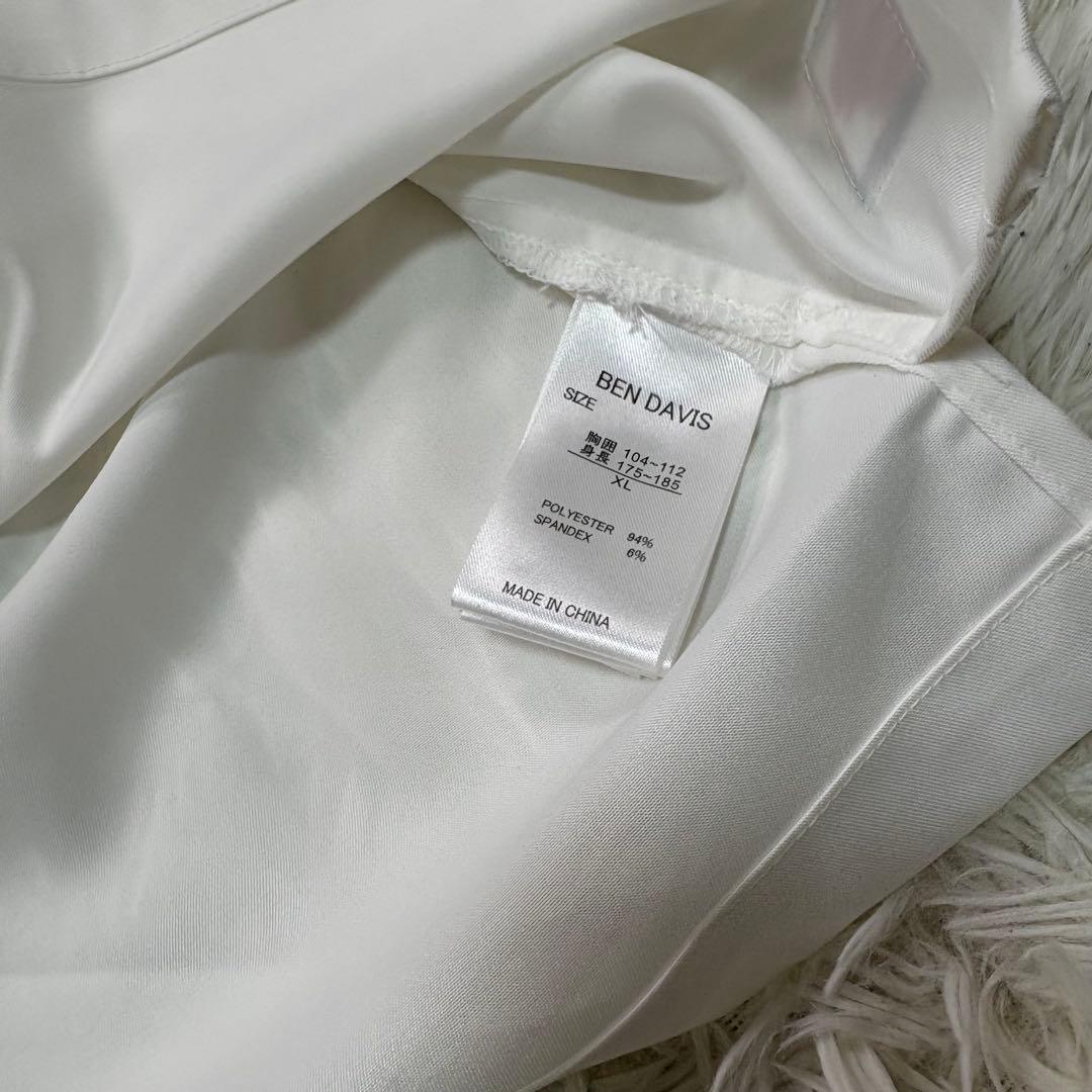 【ビッグサイズ】ベンデイビス ボーリングシャツ ホワイト&ブラック XLサイズ