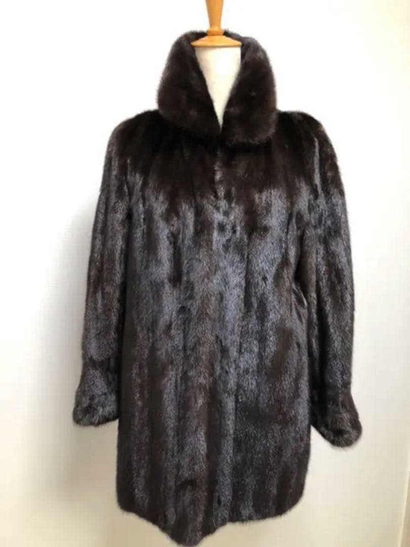 SAFURON 　毛皮　コート　ゴージャス　極美品ダークブラウン