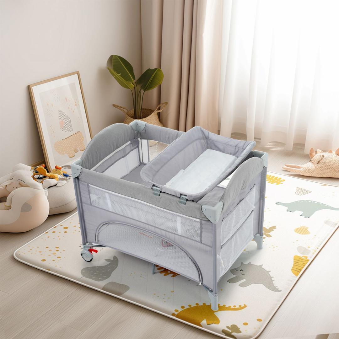 ベビーベッド ベビーサークル プレイヤード 折りたたみ おむつ替えテーブル付