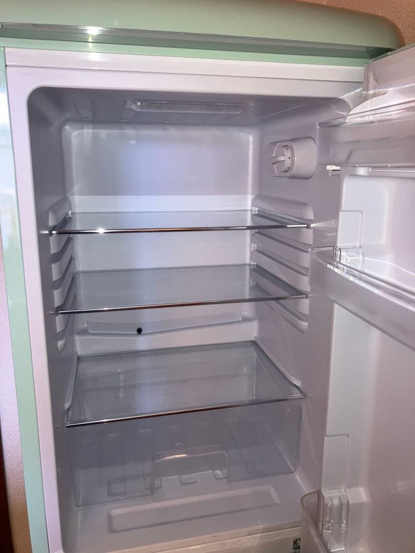 M　アイリスオーヤマ　冷蔵庫　130L レトロ　グリーン