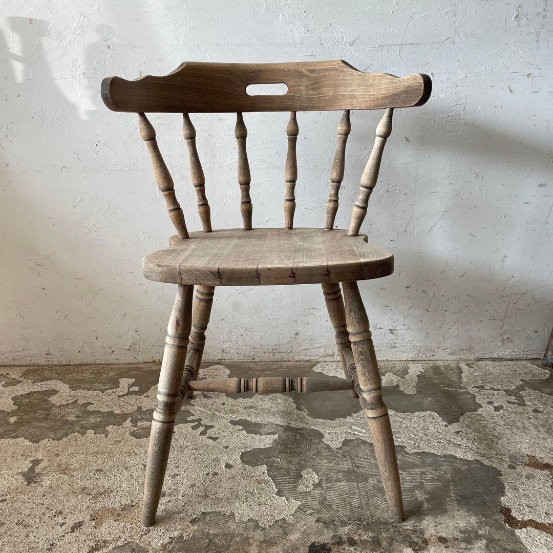 ビンテージ　ダイニングアームチェア　カフェチェア　剥離加工　no3