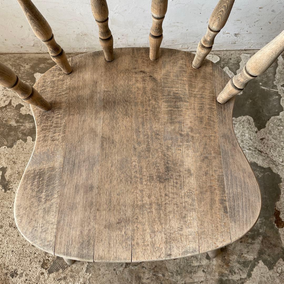 ビンテージ　ダイニングアームチェア　カフェチェア　剥離加工　no3