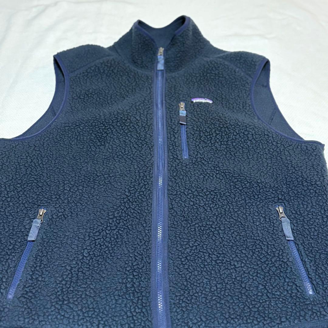Patagonia フリースベスト レトロパイルベストLサイズ ネイビー