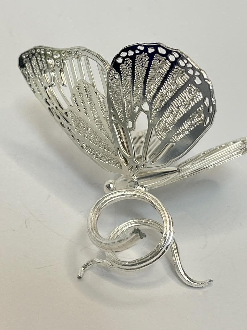 【美品】クリストフル ナプキンリング バタフライ 蝶　フィギュリン