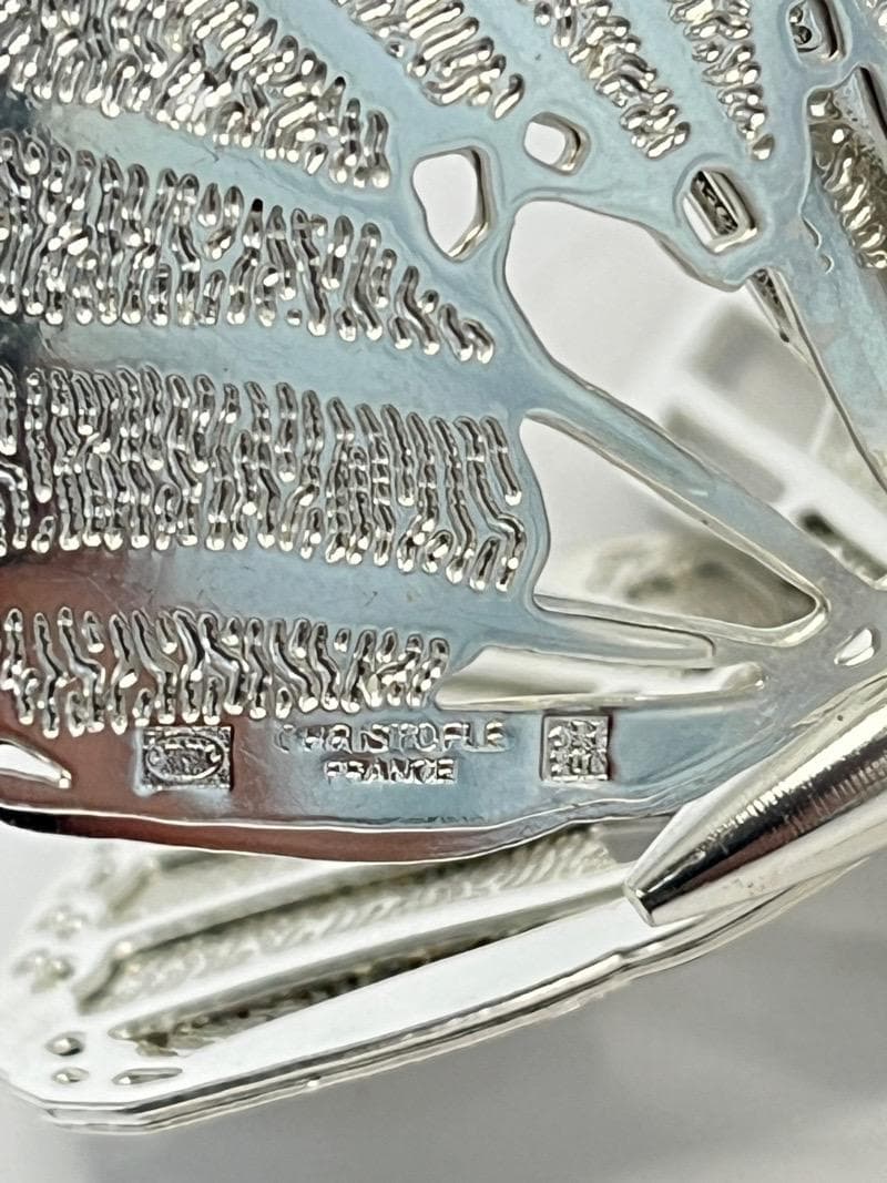 【美品】クリストフル ナプキンリング バタフライ 蝶　フィギュリン