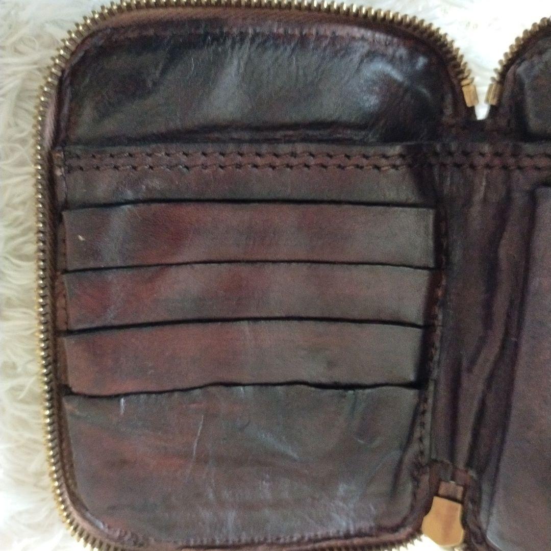 カンポマッジ CAMPOMAGGI 財布 ハラコ ラウンドファスナー