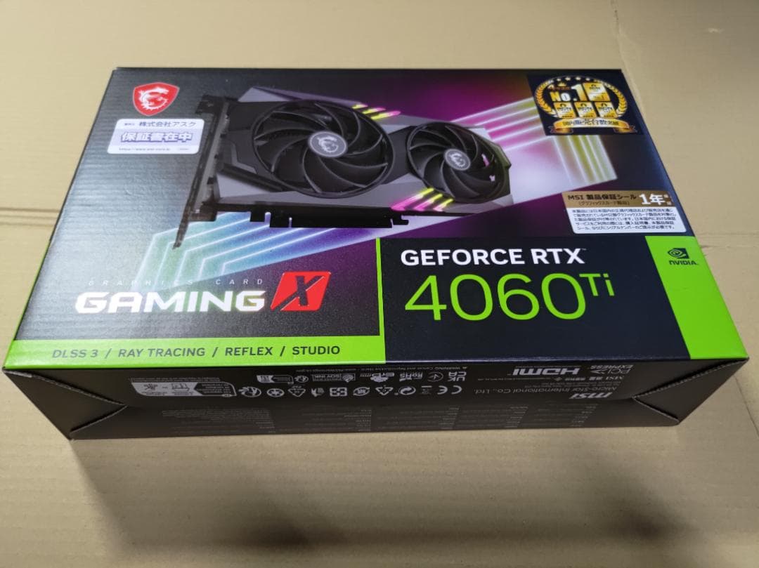 グラフィックボード・グラボ・ビデオカード GeForce RTX 4060 Ti GAMING X 16G