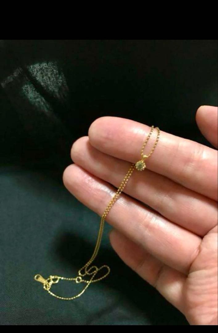 agete 一粒ダイヤ　ネックレス　k18