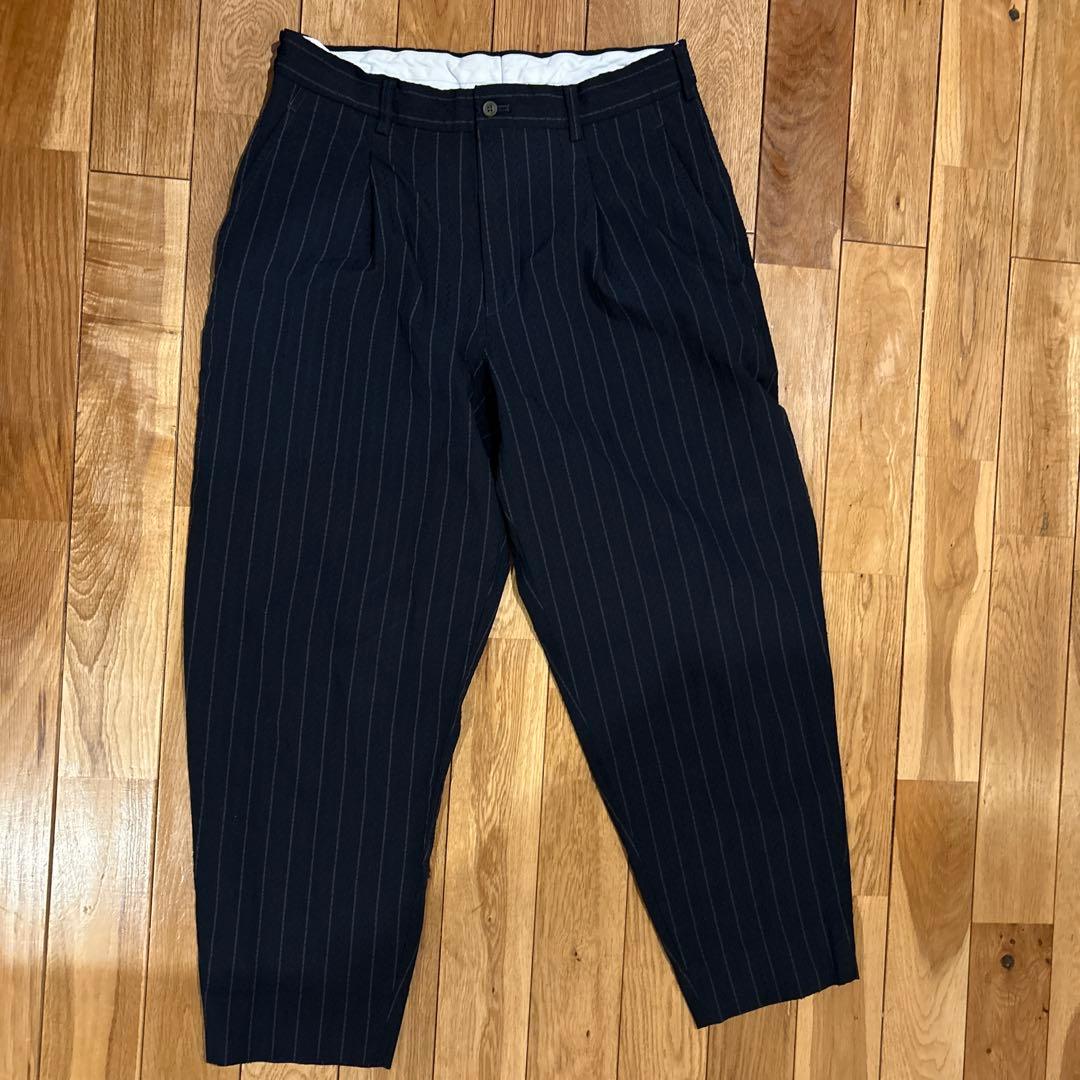 コムデギャルソンオムドゥ　エステル縮絨　ポリ　テーパード　パンツ