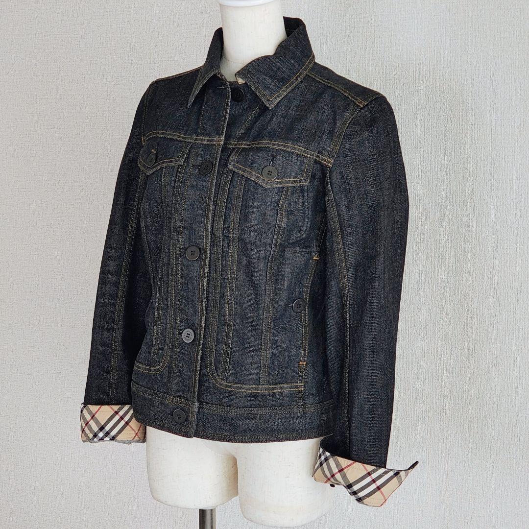 バーバリーロンドン Gジャン デニムジャケット ノバチェック Mサイズ