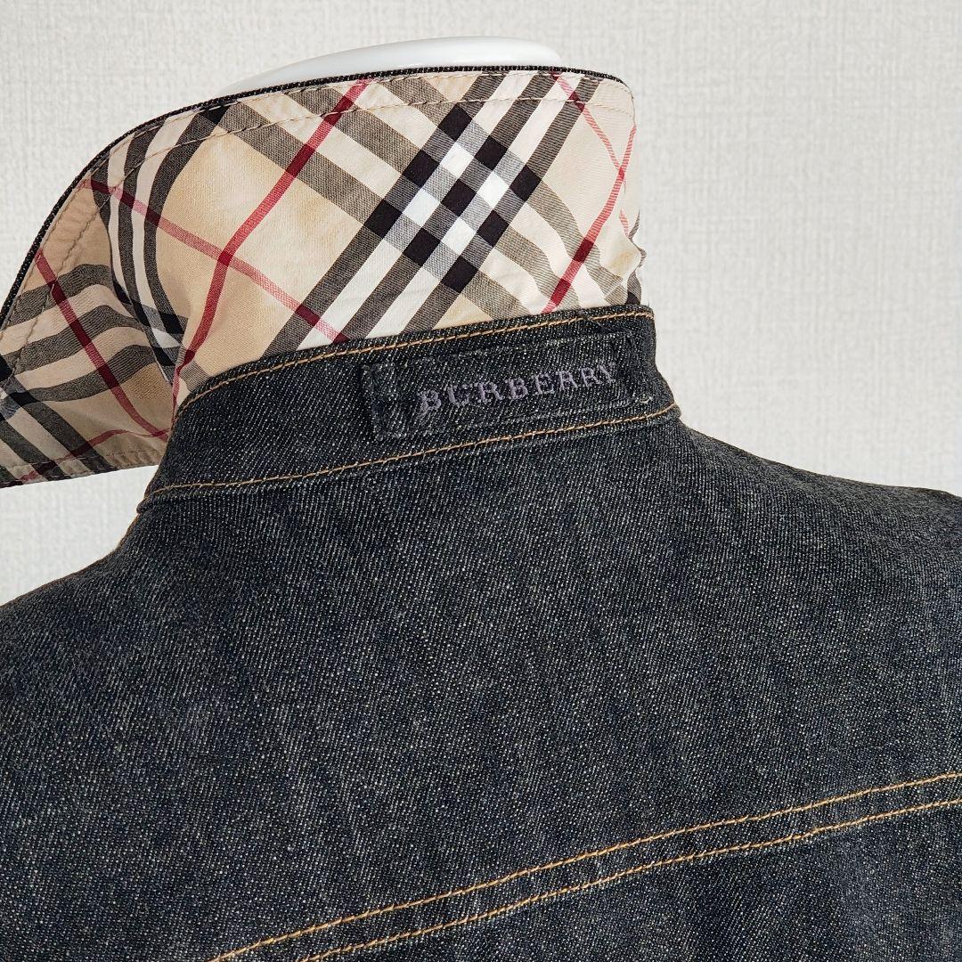 バーバリーロンドン Gジャン デニムジャケット ノバチェック Mサイズ