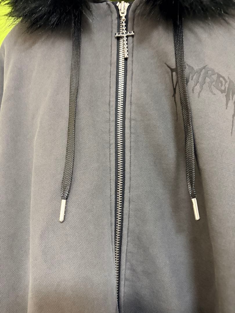 ディムモアール DIMREM 超ハトメファーフード パーカー グレー