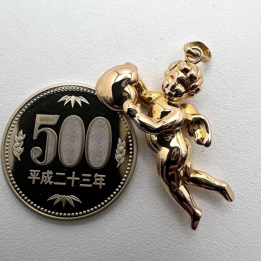 K18 ペンダント　トップ　中空　エンジェル　2.01 g