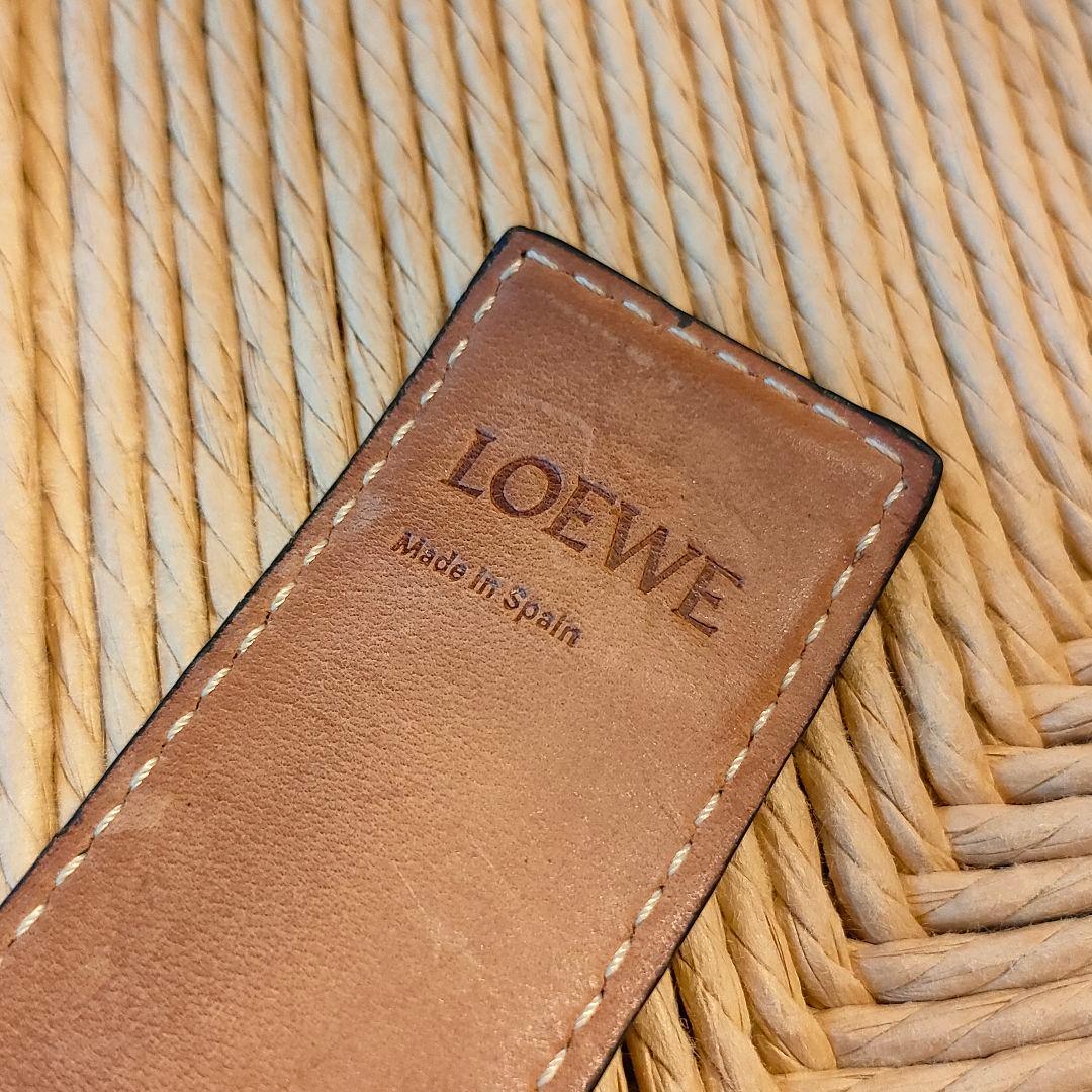 LOEWE ロエベ ブレスレット バングル レザー アナグラム タン