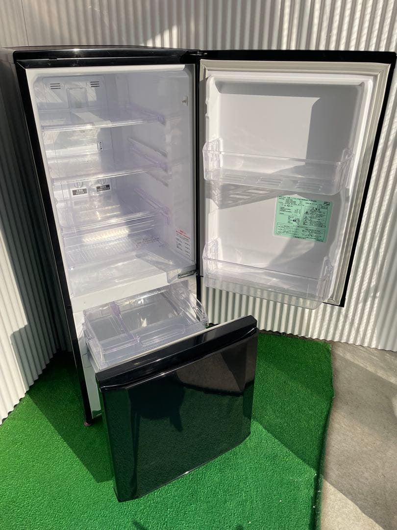 962 三菱 2ドア冷蔵庫 146L ブラック 自動霜取り 一人暮らし 単身