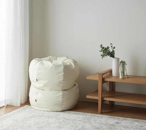 【２個】ハナロロ　オニオンクッション80L　レザーカバー　色：ベージュ