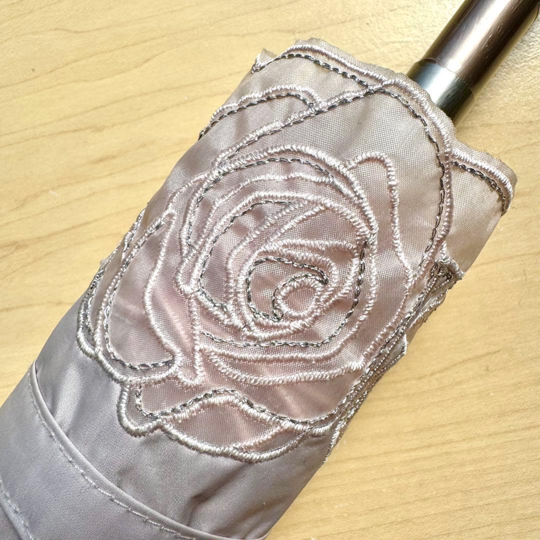 ★新品★ランバンコレクション　晴雨兼用　日傘　楽折　１級遮光　遮熱　軽量　バラ