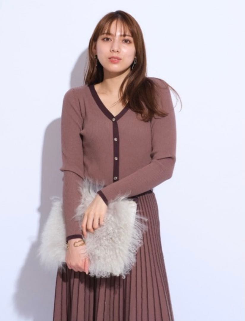 マイストラーダ 配色ニットワンピースM