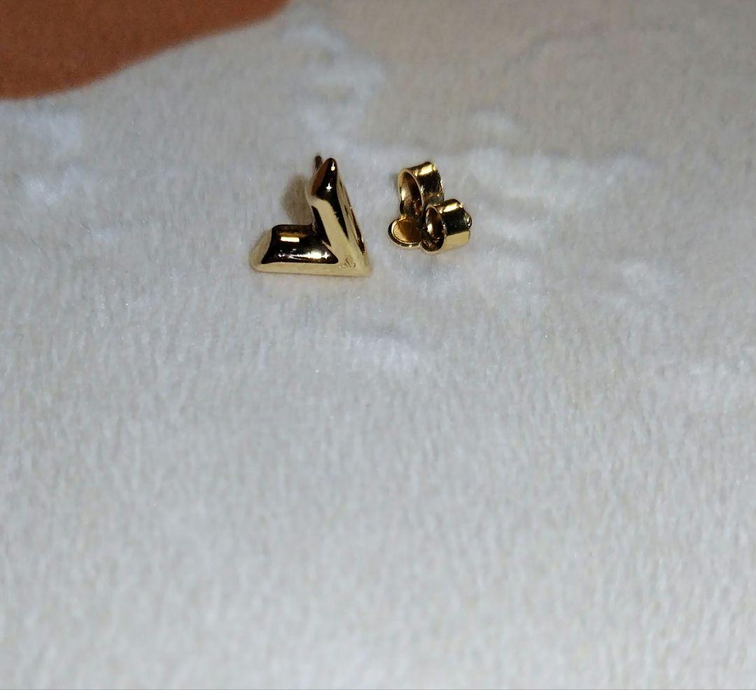 最安値 ルイヴィトン V字型 ピアス(片耳用) 良品 新宿店購入 ゴールド
