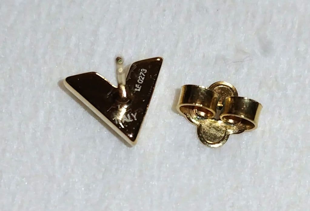 最安値 ルイヴィトン V字型 ピアス(片耳用) 良品 新宿店購入 ゴールド