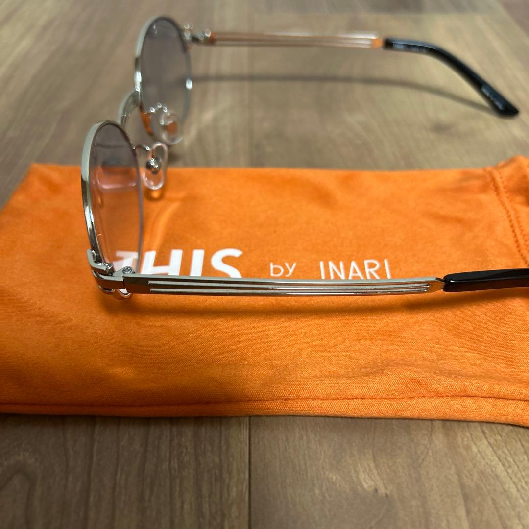INARI シルバー オーバル　サングラス