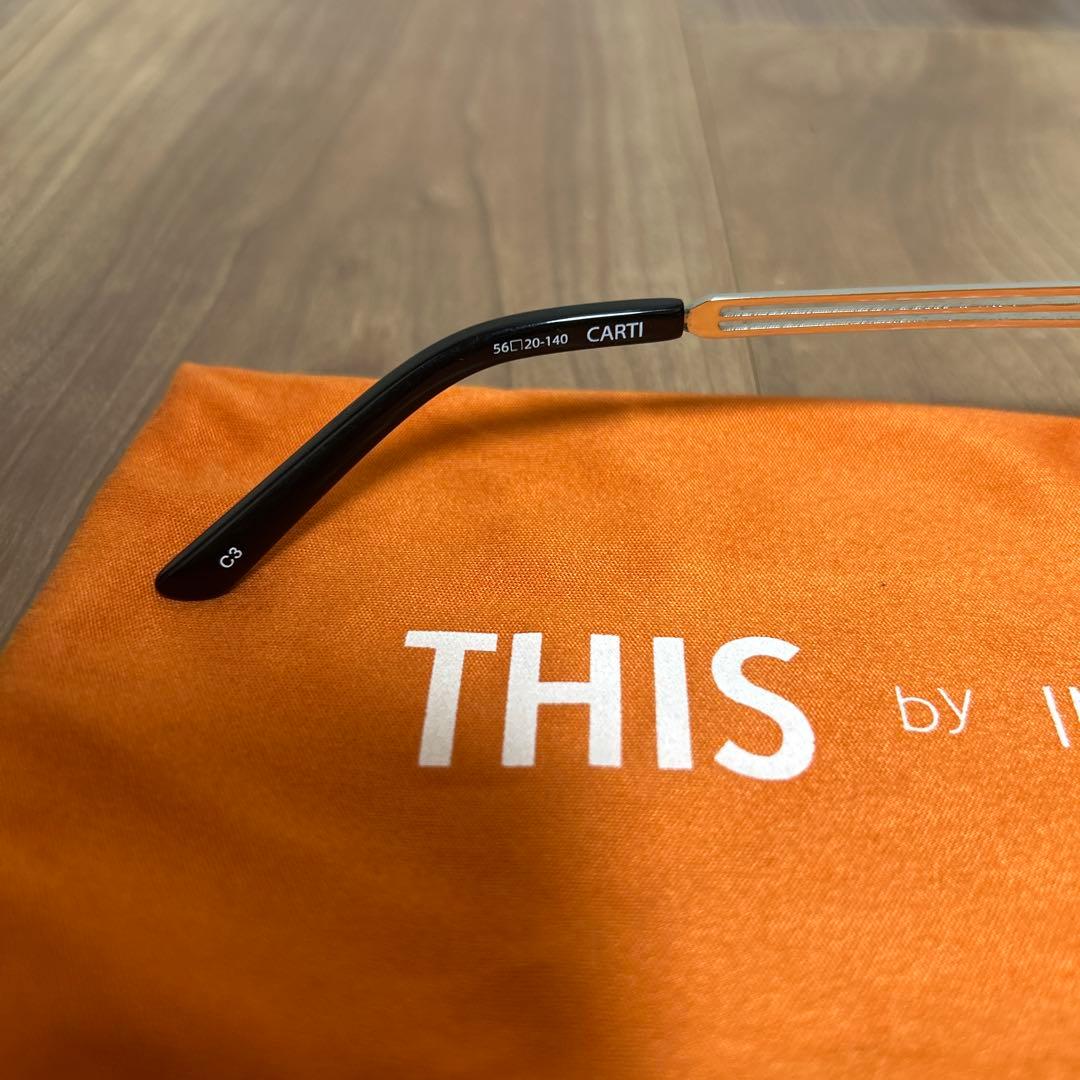 INARI シルバー オーバル　サングラス