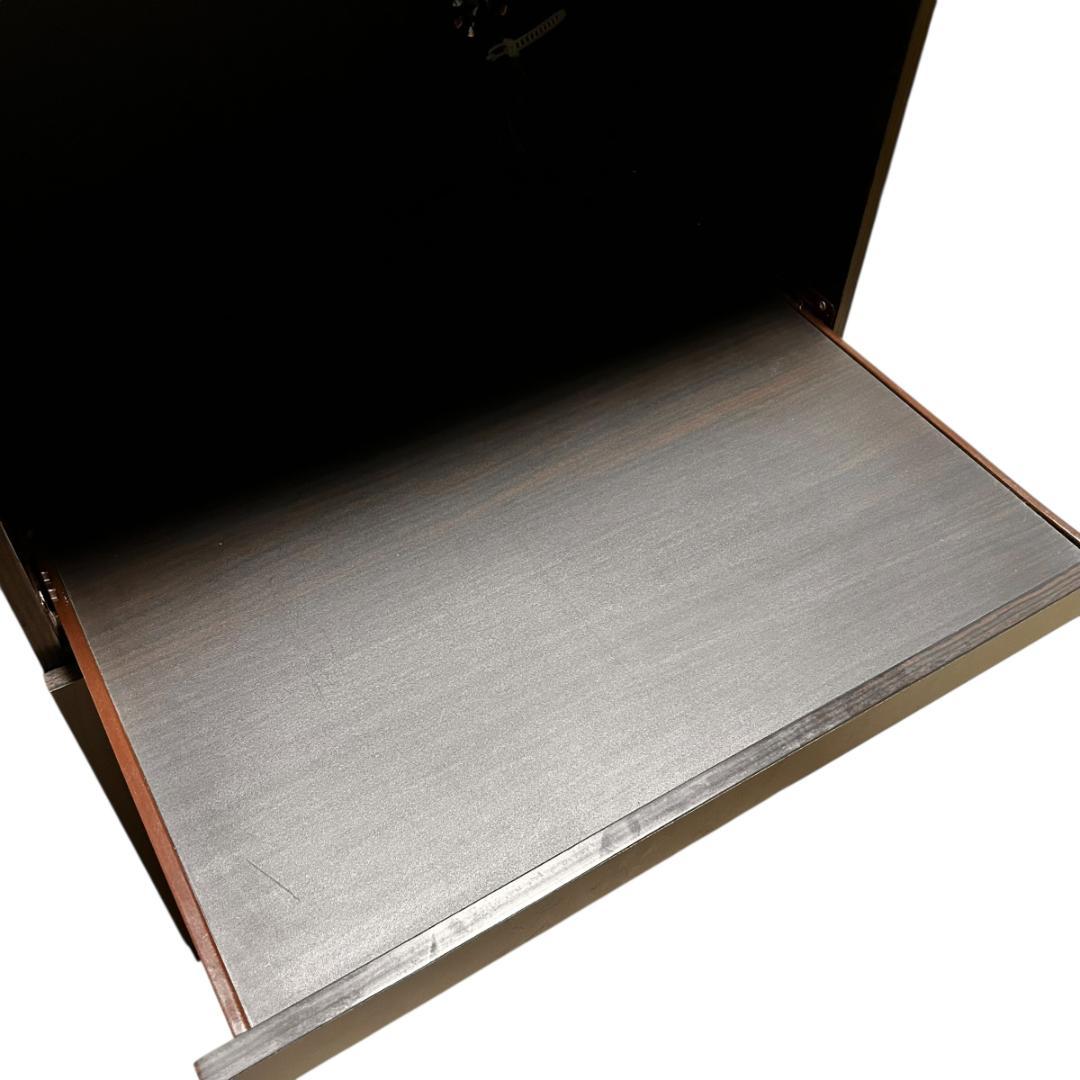 ニトリ キッチン収納キャビネット 電子レンジ台 ダークブラウン