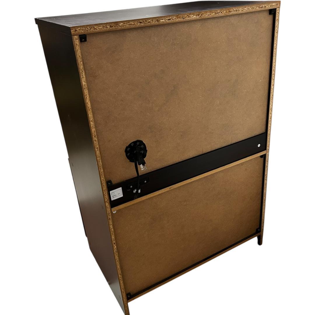 ニトリ キッチン収納キャビネット 電子レンジ台 ダークブラウン