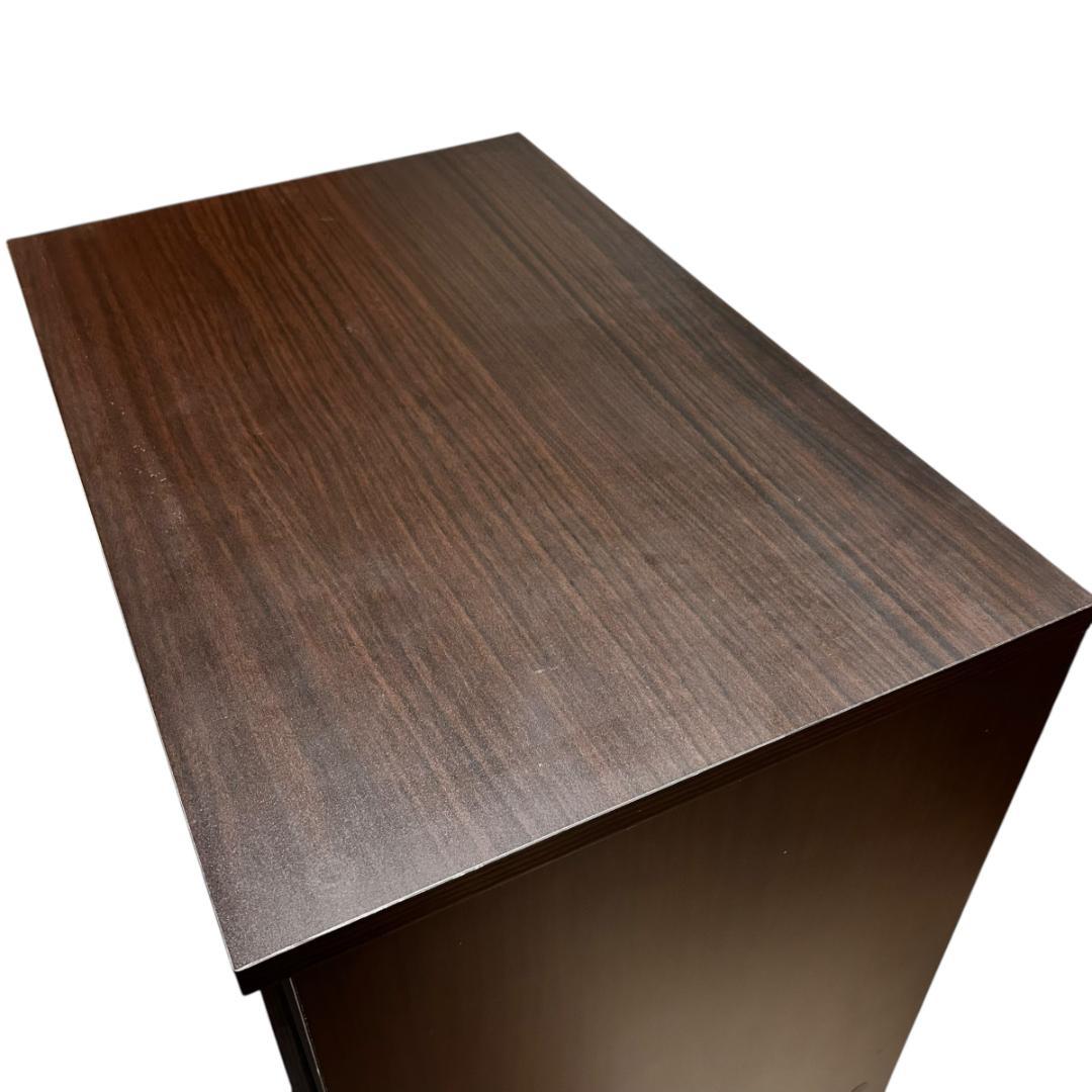 ニトリ キッチン収納キャビネット 電子レンジ台 ダークブラウン