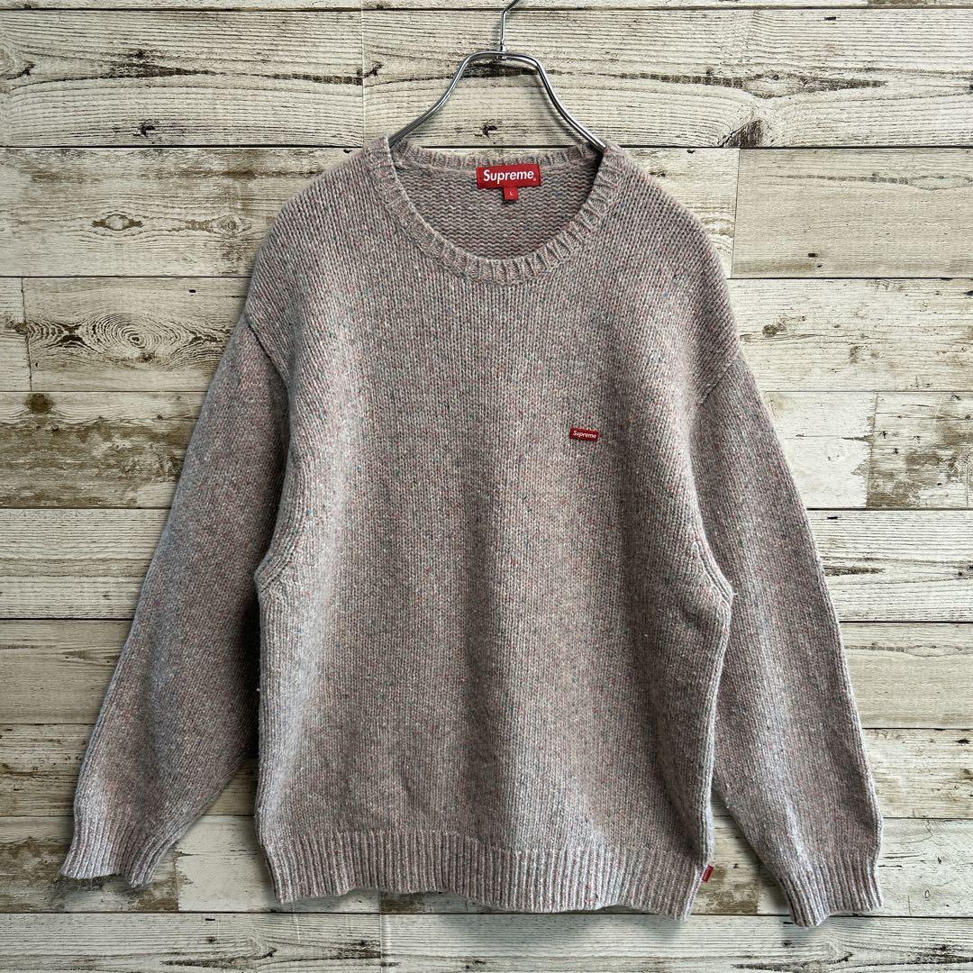 193【人気Lサイズ】シュプリーム♤刺繍スモールボックスロゴ　ニットセーター