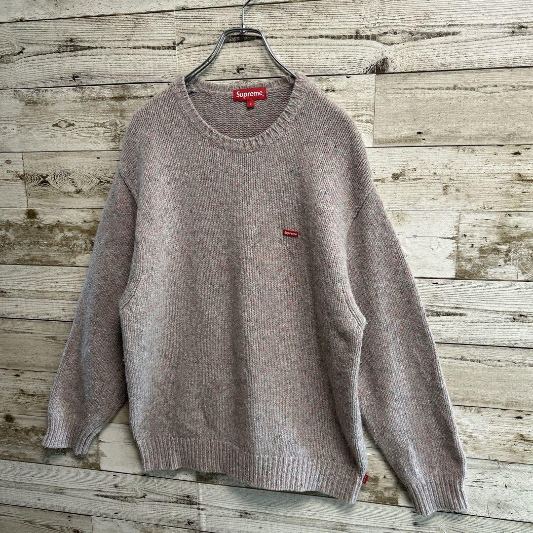 193【人気Lサイズ】シュプリーム♤刺繍スモールボックスロゴ　ニットセーター