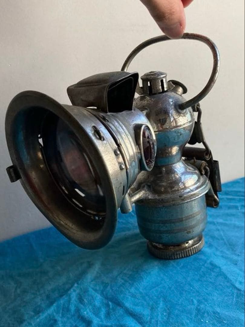 古道具　戦前　カーバイトランプ　アセチレンランプ　自転車用