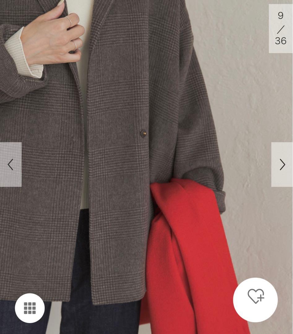 新品タグ付◉ BROWNCHECK DOORS ウールリバーミドルガウンコート