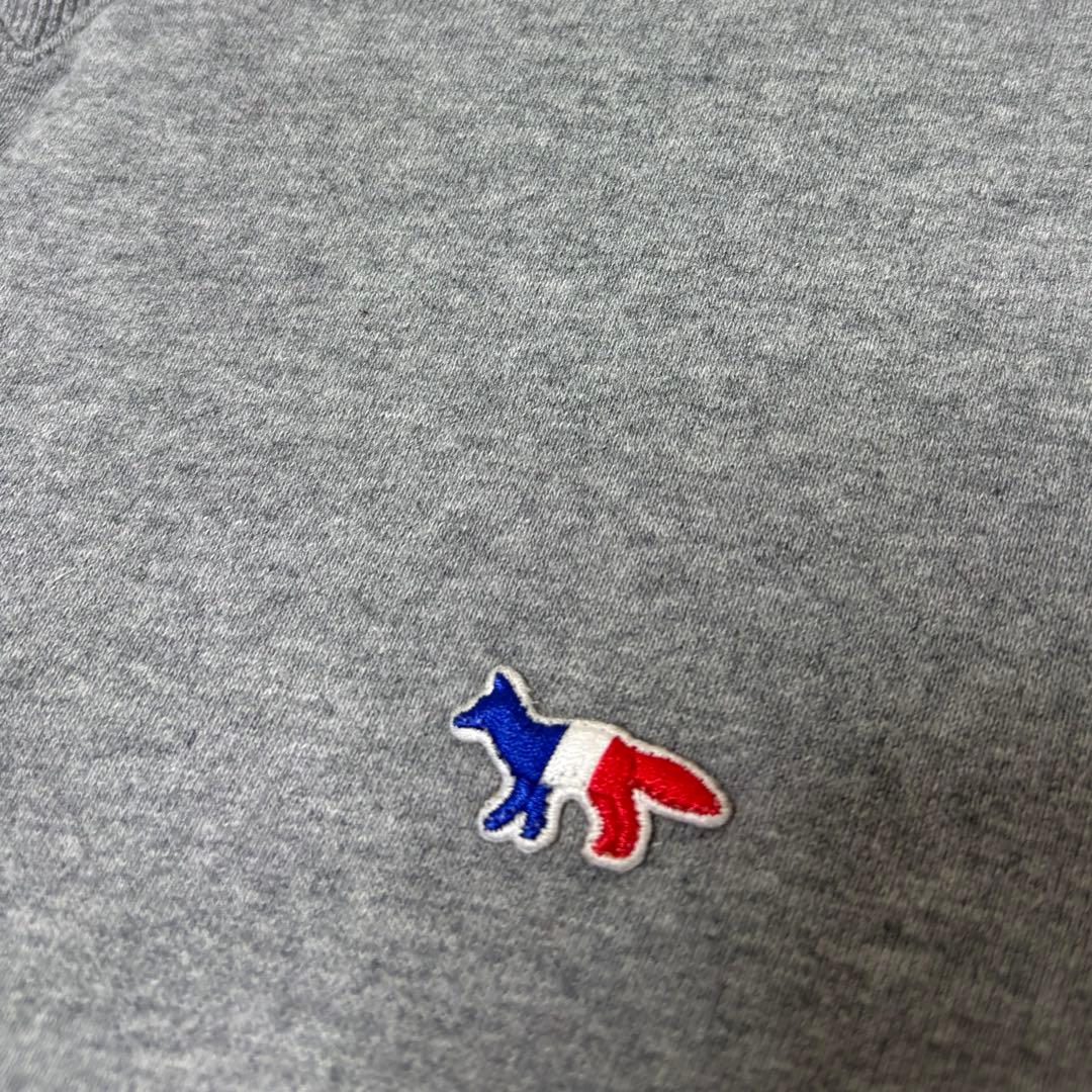 MAISON KITSUNÉ グレー クルーネック トレーナー メゾンキツネ Ｌ