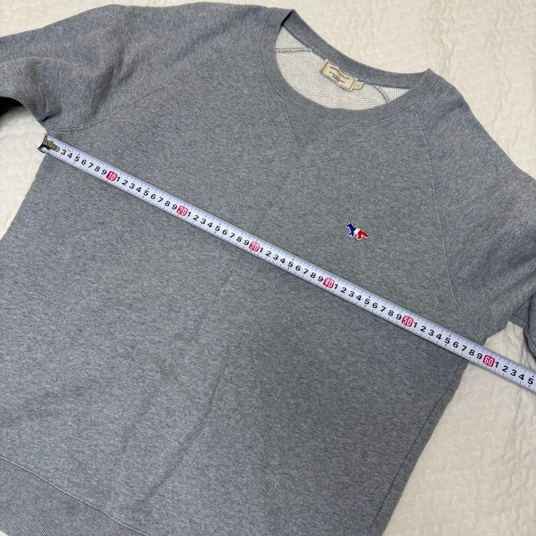 MAISON KITSUNÉ グレー クルーネック トレーナー メゾンキツネ Ｌ