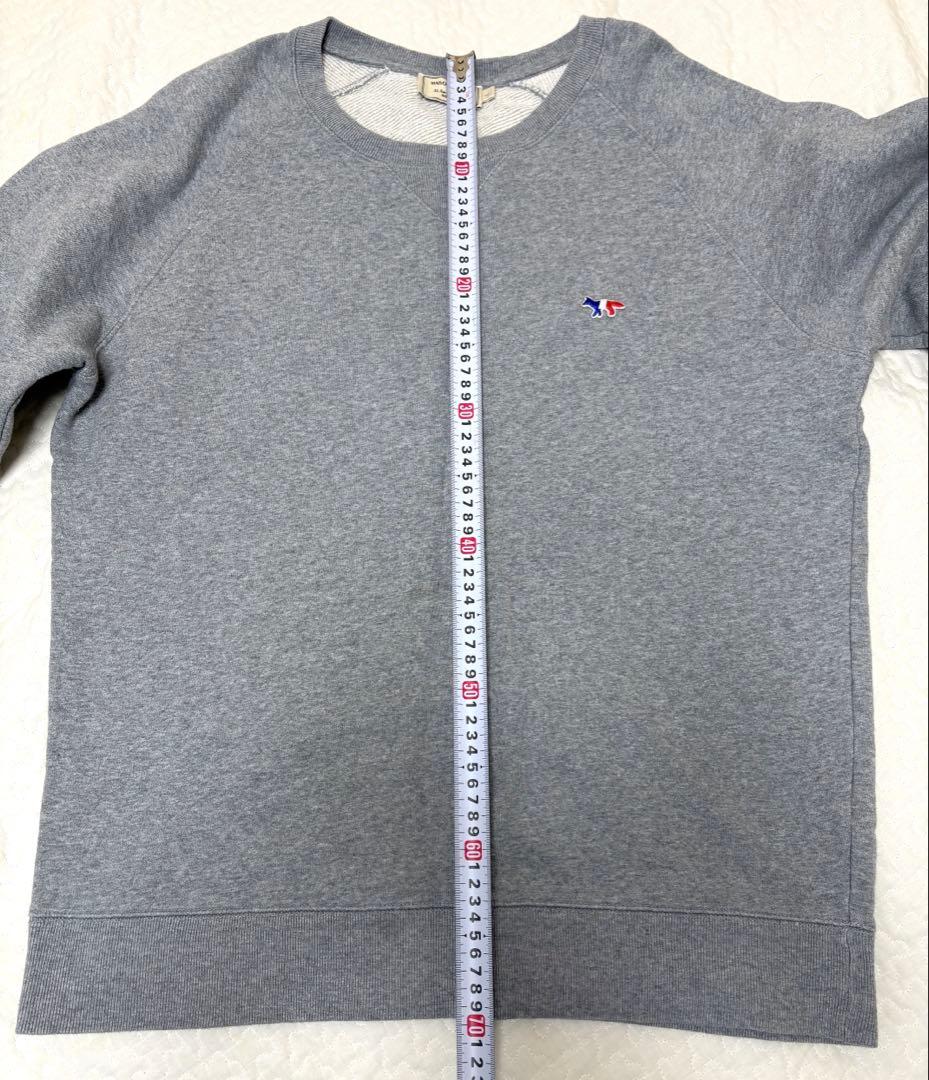 MAISON KITSUNÉ グレー クルーネック トレーナー メゾンキツネ Ｌ