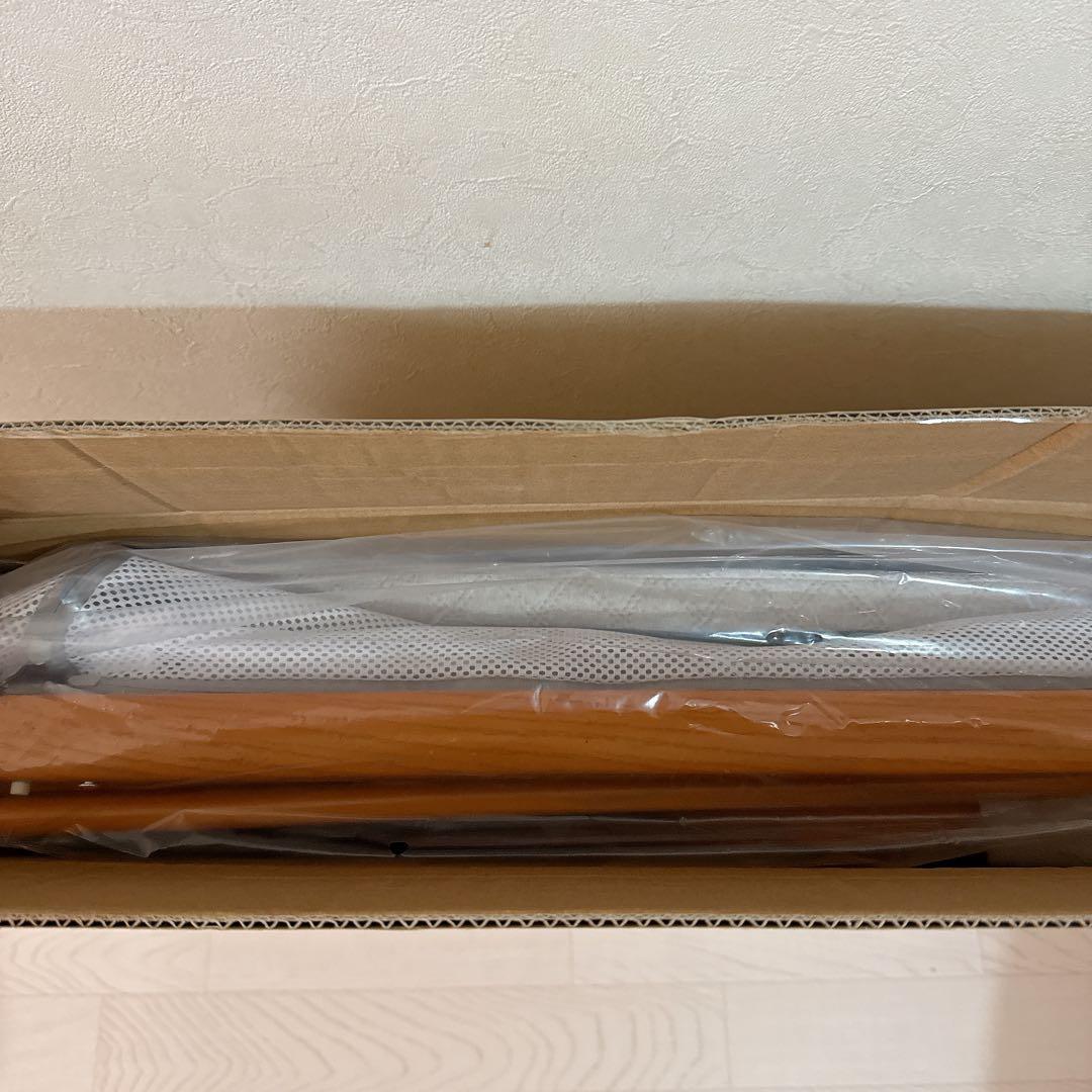 組み立て簡単♥️ベビーベッド 木色 多機能 高さ調整可能 キャスター付き 蚊帳付き