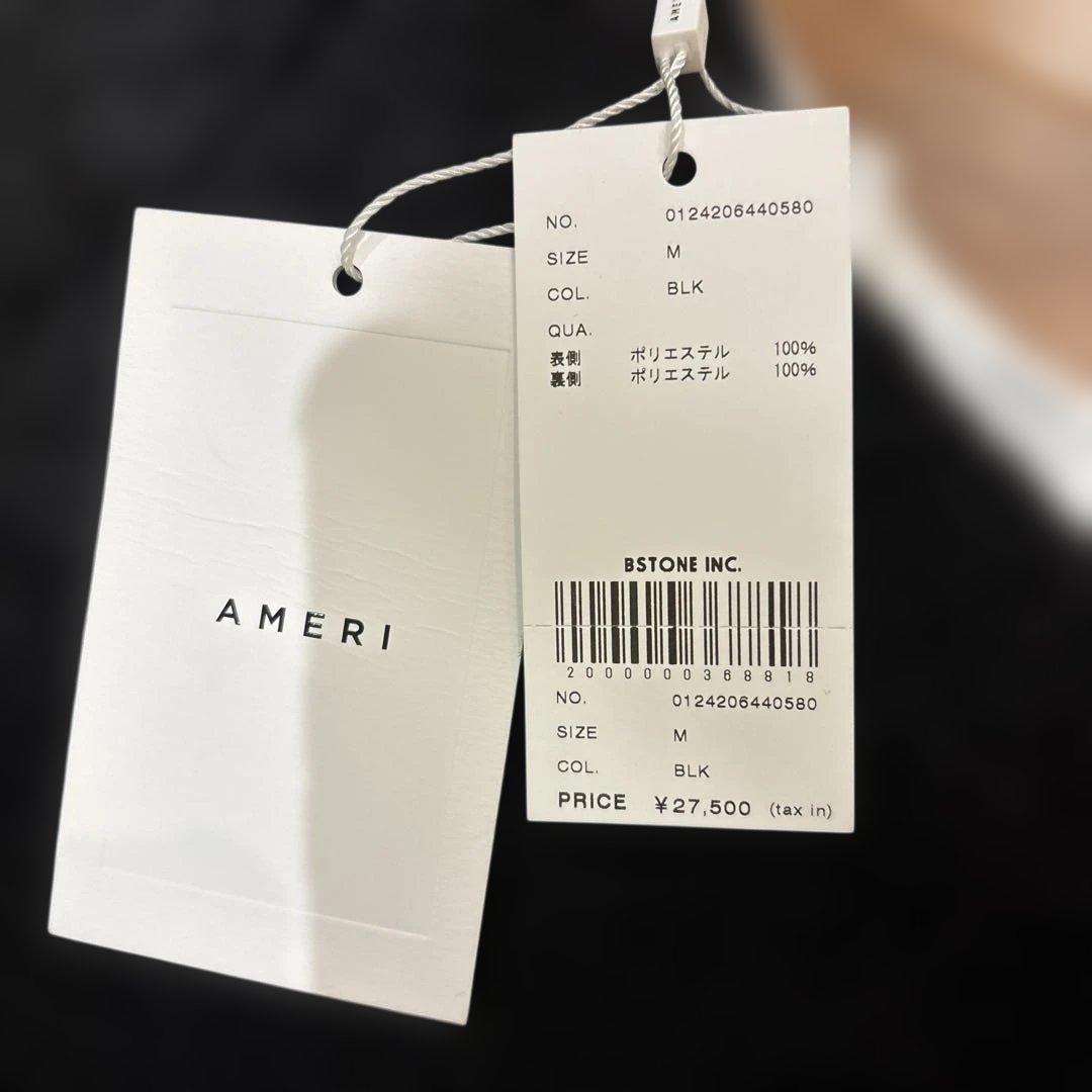 トップス AMERI FABRIC BLOCKING LONG BOA VEST