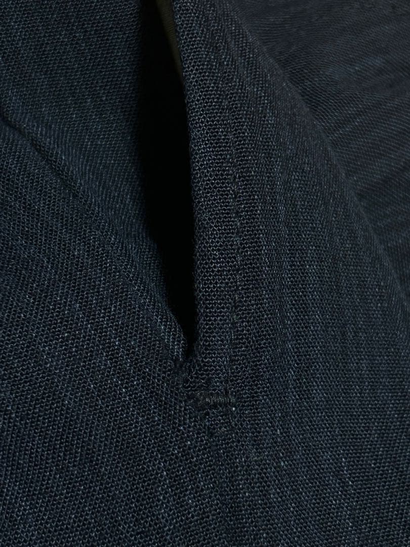 パンツ 50s Black rayon slacks. Blue stripe.