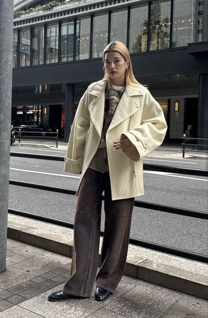 アメリヴィンテージ　FLOCKY SWITCHING DENIM PANTS