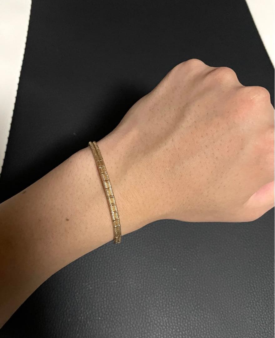 COCOSHNIK K10テクスチャーボールバングル