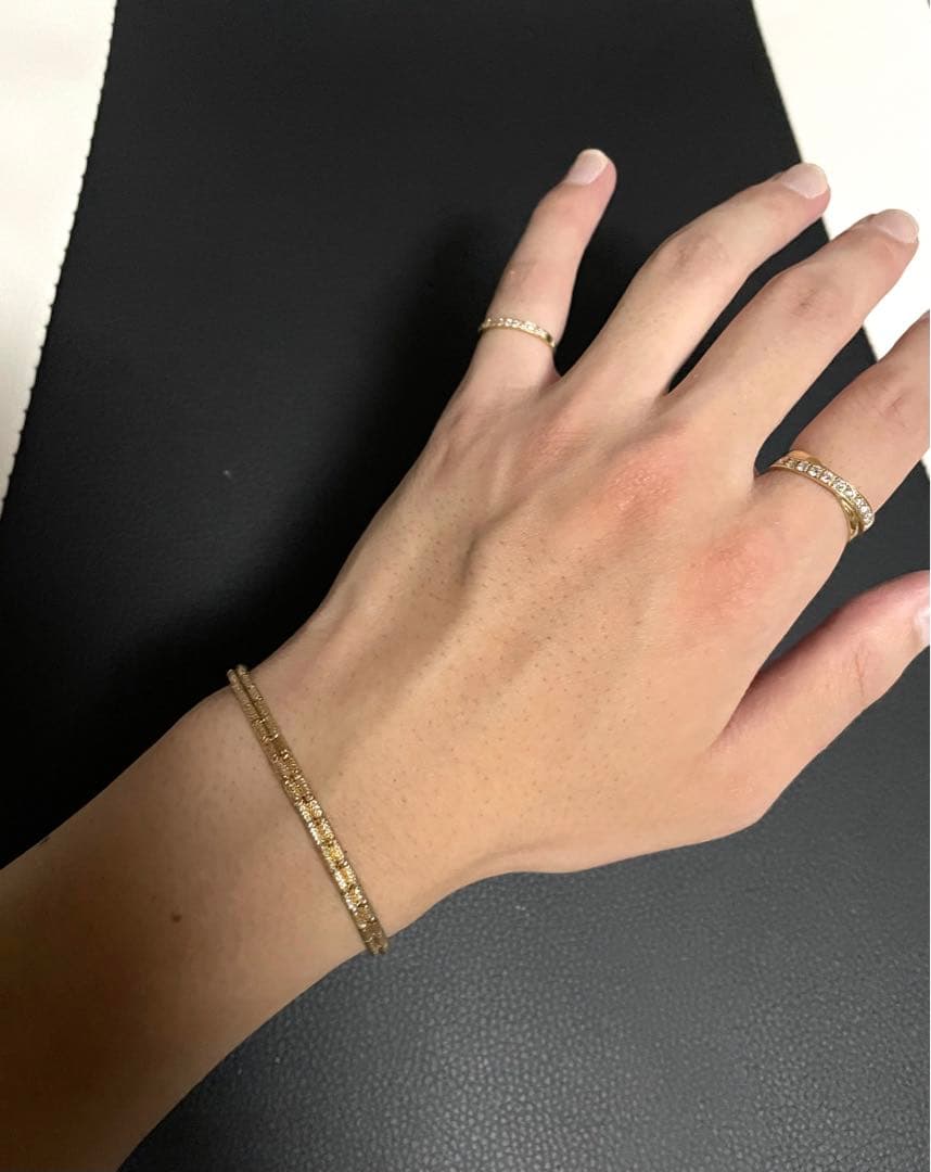 COCOSHNIK K10テクスチャーボールバングル