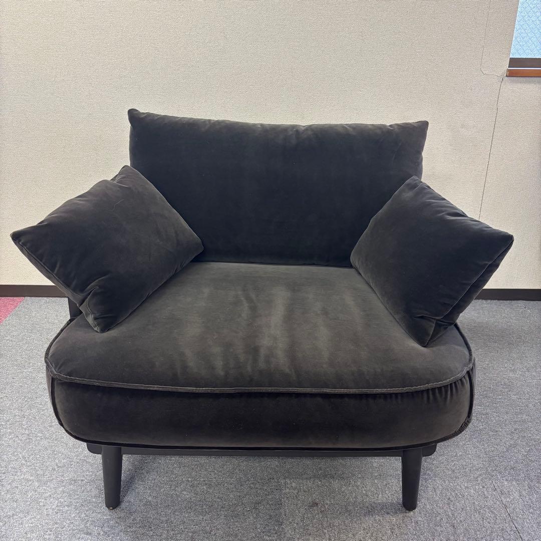 【女性オーナー】GART ガルト　ダークグレー 1人掛けソファ