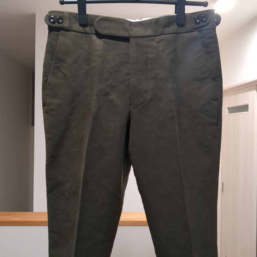 美品コーディングスCORDINGSモールスキントラウザーズブリスベンモス英国32