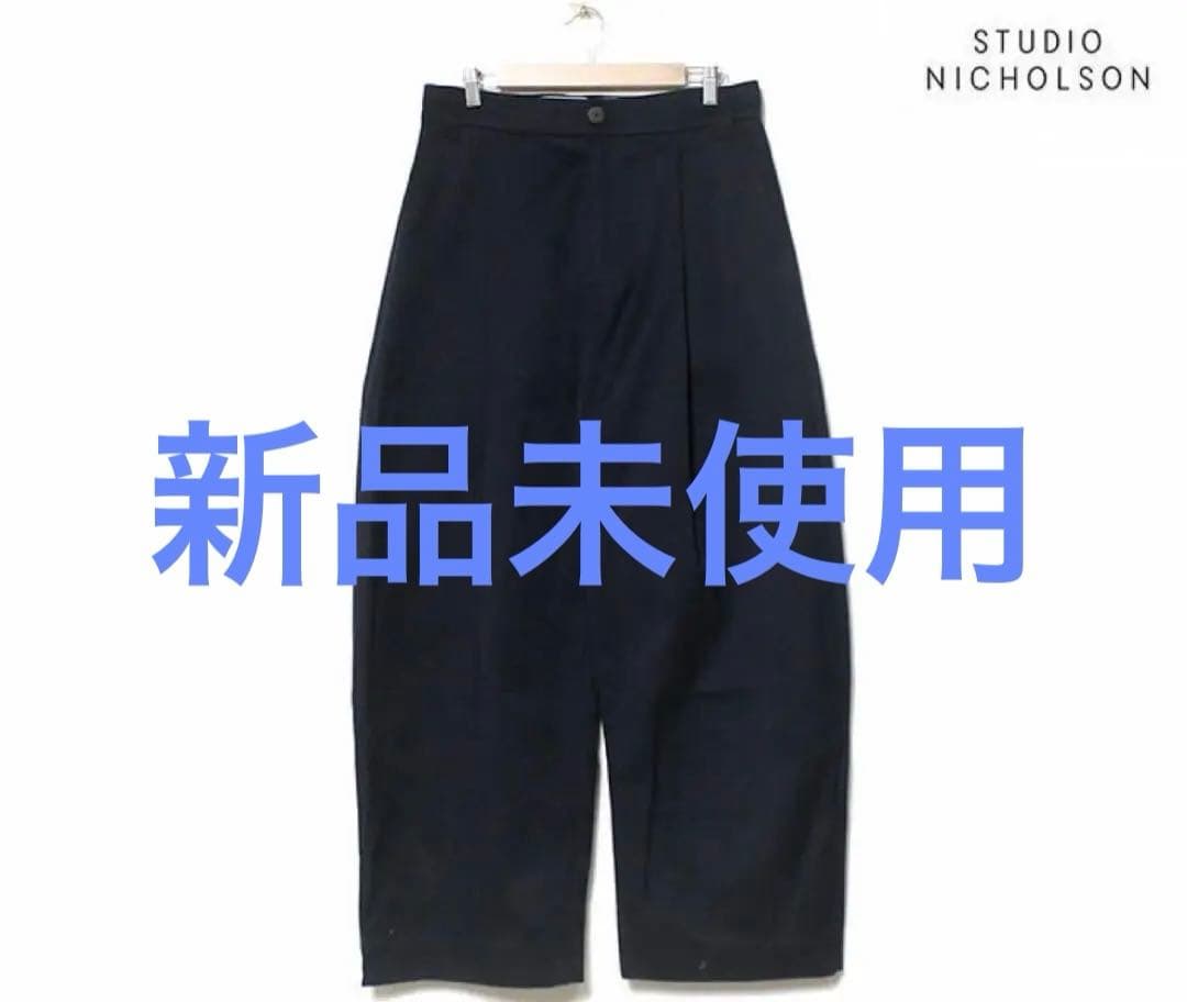 パンツ studio nicholson volume pleat pant sorte