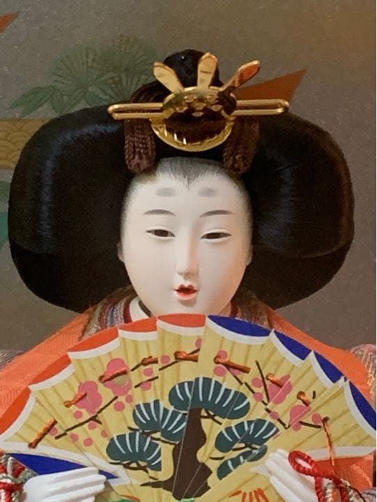 雛人形 ひな人形 五人飾り ガラスケース入り