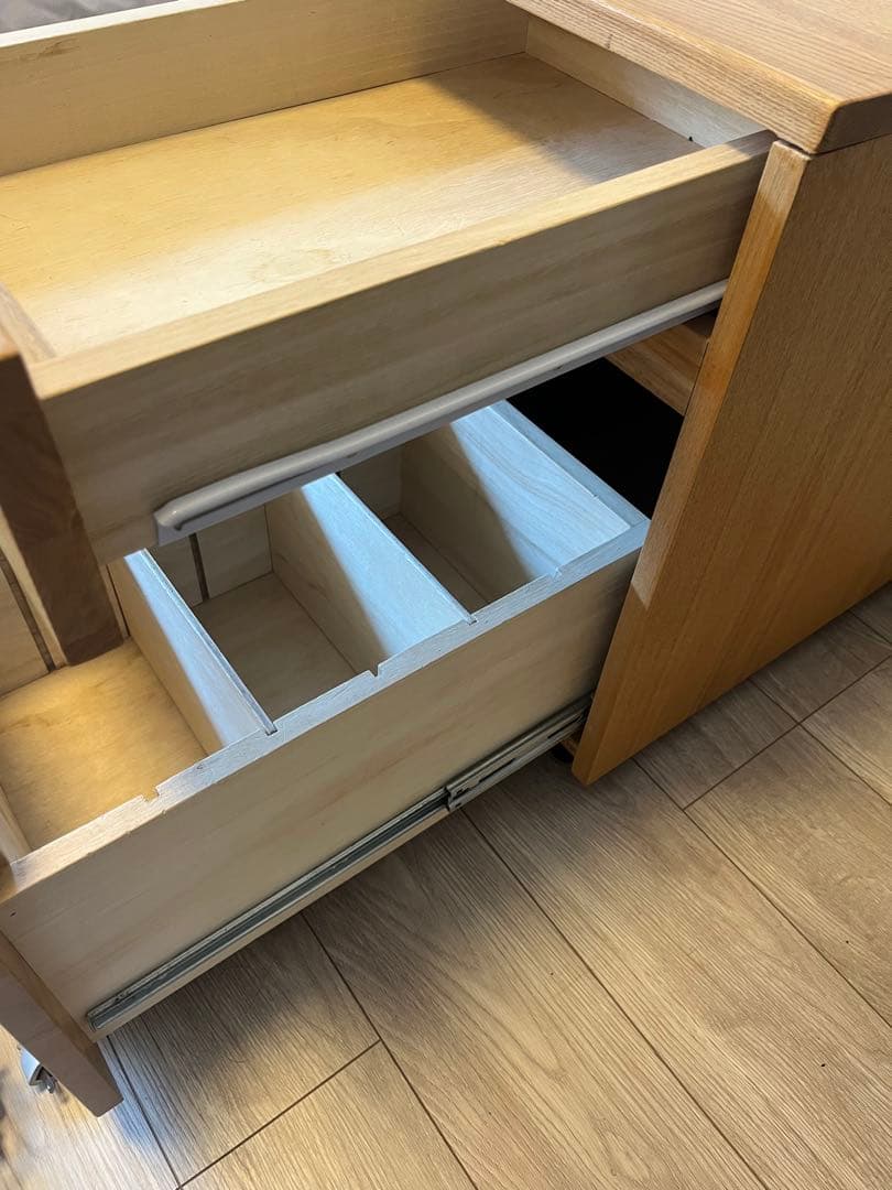 木製デスクキャビネット　無印良品