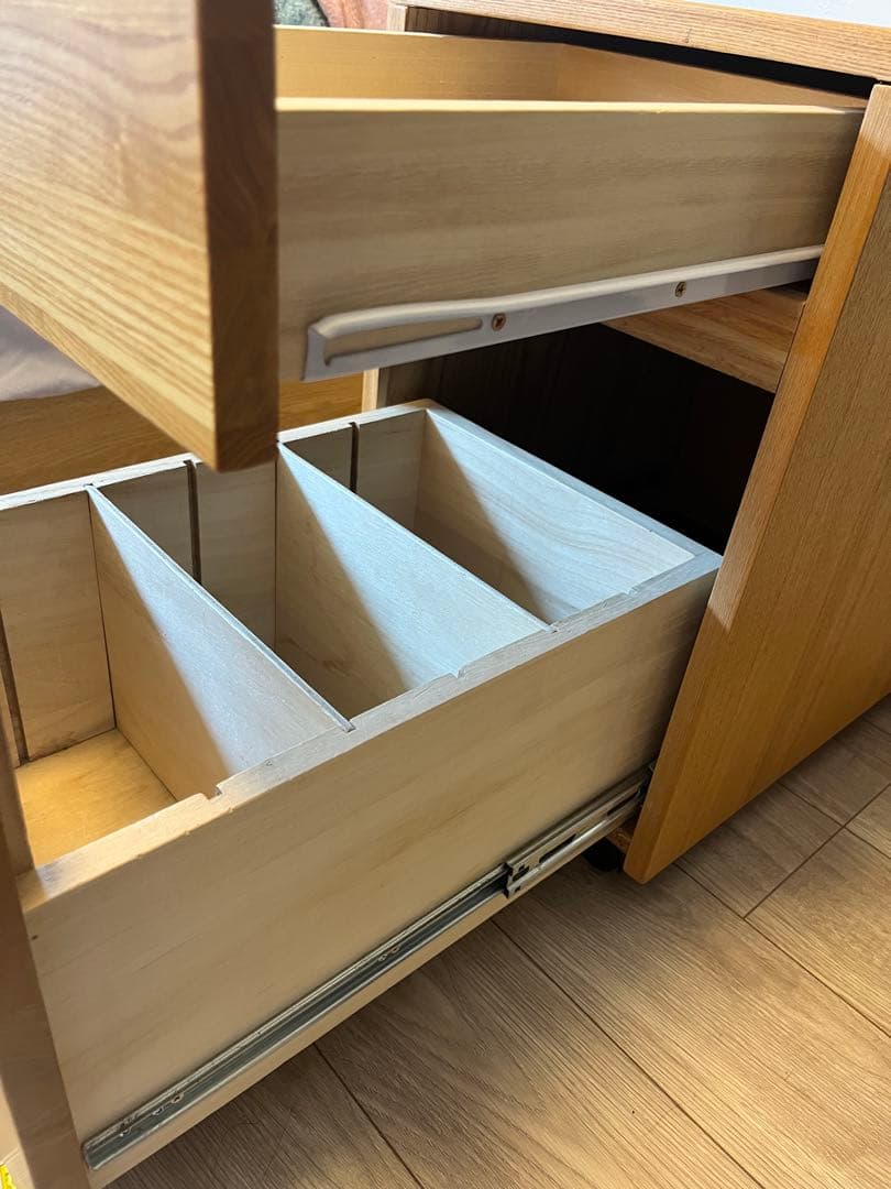 木製デスクキャビネット　無印良品