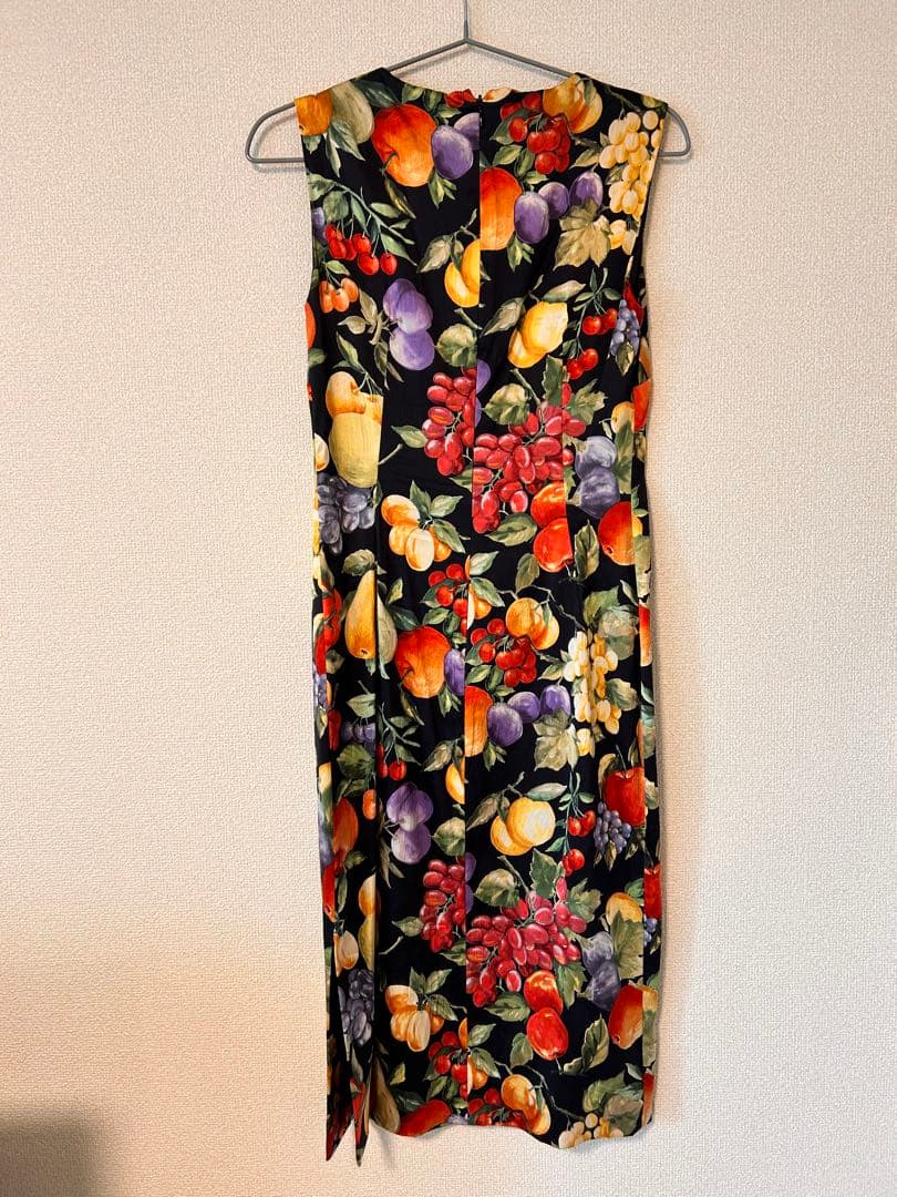 DOLCE & GABBANA フルーツ柄 ノースリーブワンピース